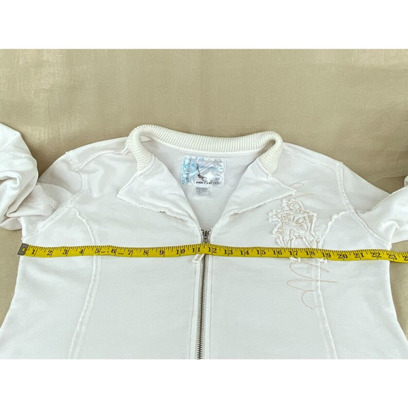 Cirque Du Soleil Jacket And I am Free 100% Cotton Full Zip White Size XL - Picture 12 of 12